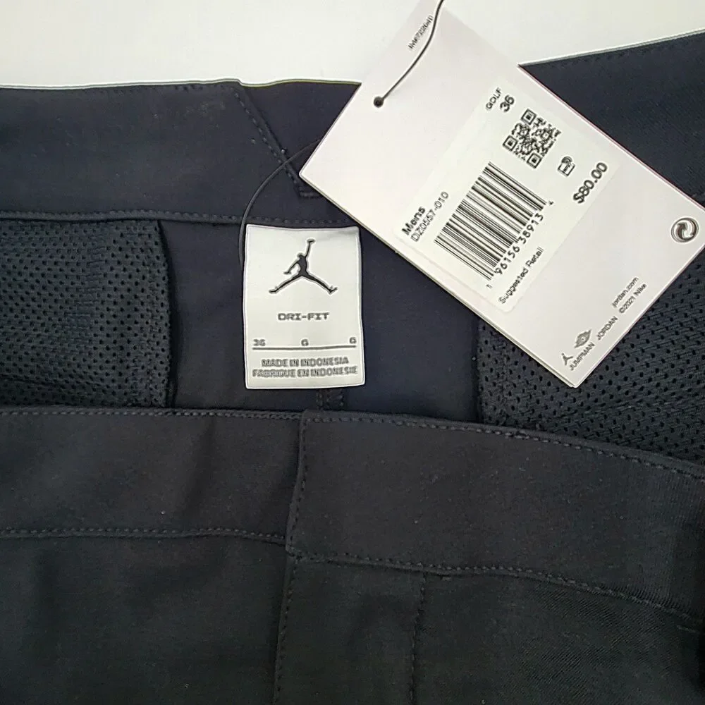 Nike Jordan DriFit Sport Golf Diamond Shorts Men's Size 36 Black DZ0557-010 NWT